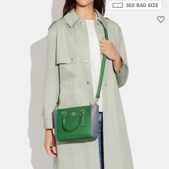New without tags coach Alice satchel in green grey Colorblock - Picture 2 of 5